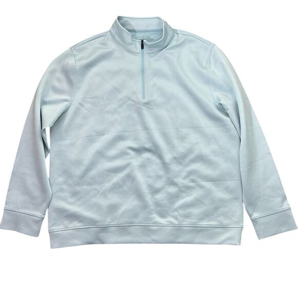Hickey Freeman‎ Golf Light Blue Quarter Zip Long Sleeve Shirt Size XL Light Blue - Picture 2 of 10